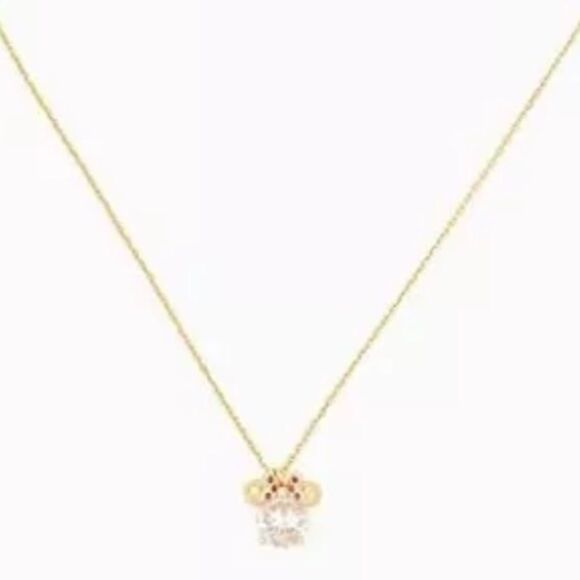 NWT New Kate Spade NY x Disney Collab Minnie Mouse Crystal Mini Pendant Necklace - Picture 5 of 10